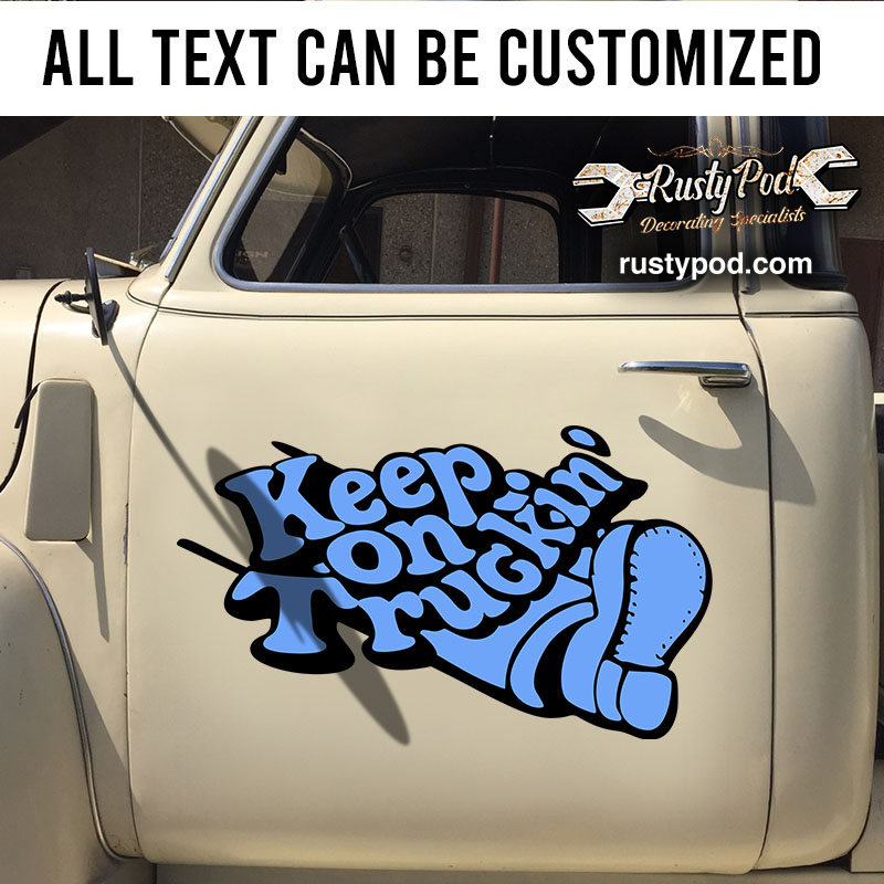 keep on trucking sticker 10904